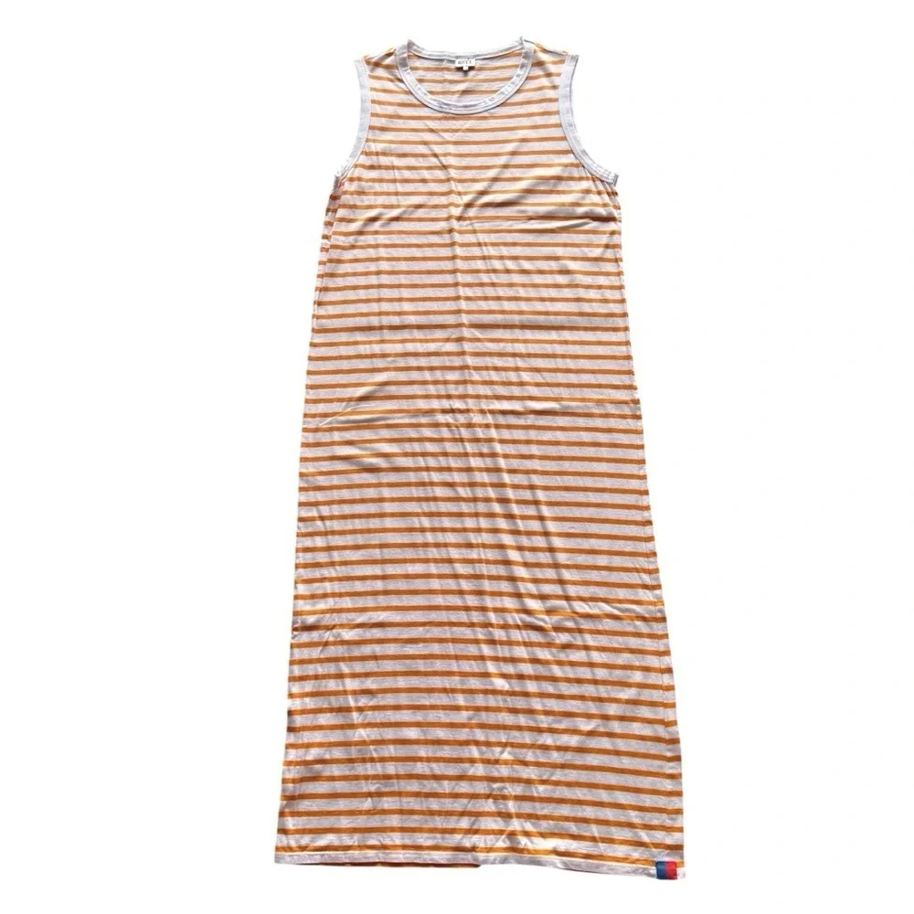 KULE Orange and White Striped Maxi Dress